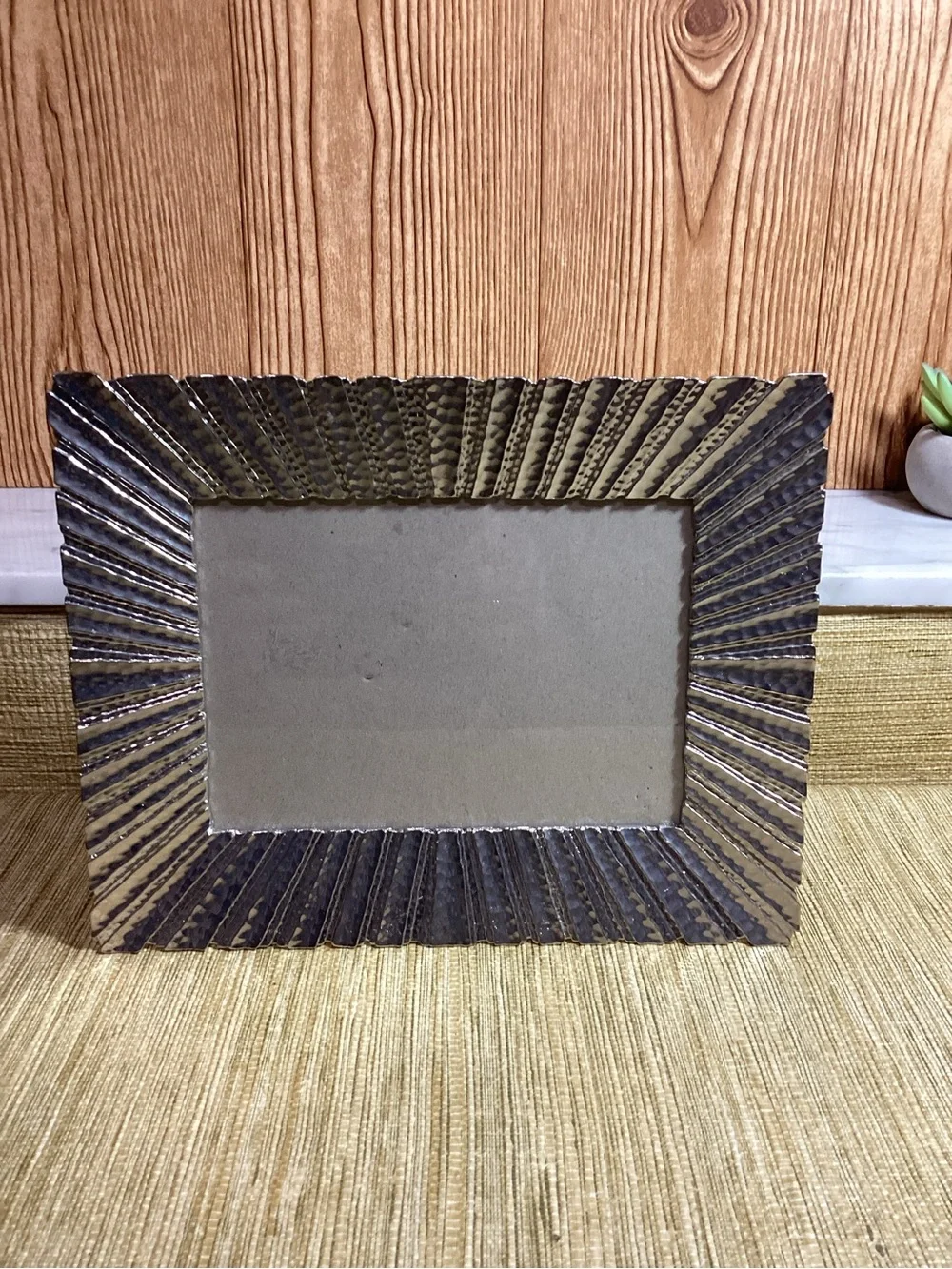 ZGallerie Metal Textured Photo Frame - Silver Holds 5x7